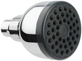 Aquabliss TurboSpa High-Pressure Shower Head - Chrome | 3-inch high-pressure shower head with 42-nozzle wide spray and flow restrictor. Twist-on