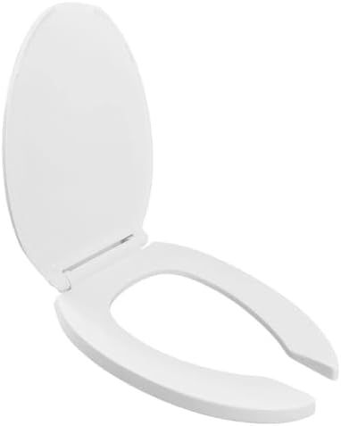 Centoco Toilet Seat Elongated, Commercial, Heavy Duty, SS Hardware, Black | Heavy Duty Hinge, Closed Front, Cover, Plastic, Stainless Steel Hardware, Made in the USA, ‎DS800STS-407