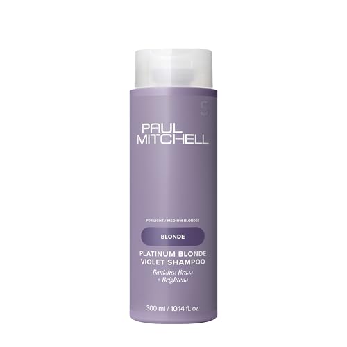 Paul Mitchell Platinum Blonde Violet Shampoo, Banishes Brass + Brightens, Ideal for Light to Medium Blonde, Silver, Gray or White Hair