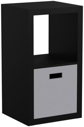 Better Homes and Gardens 4-Cube Organizer (Weathered, White) - 2 Shelves Bookshelf Storage Cabinet, 30.91x16.97x15.35 inches, 88 lbs Load Capacity