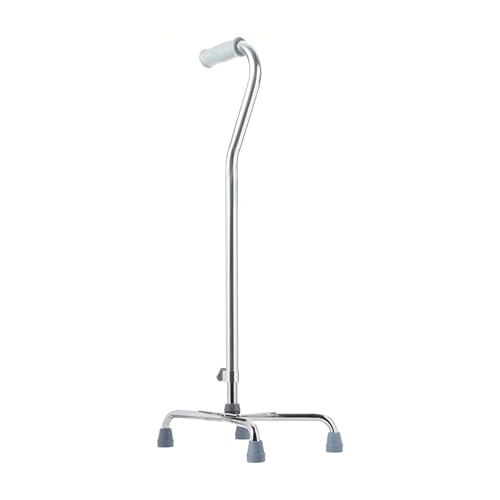 Days Quad Cane with Wide Base – Adjustable Walking Cane for Men & Women, Aluminum 4-Prong Walking Stick for Seniors with Slip-Resistant Rubber Tips, Lightweight & Self-Standing Mobility Aid