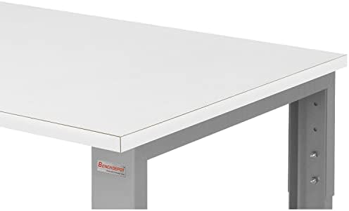 Table & Workbench: 1" Thick Solid Oiled Wood Butcher Block Top, Height Adjustable - 30" D x 48" L x 30" - 36" H - by BenchPro