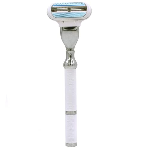 Parker Women's Gillette Venus Compatible Razor, Textured Brass Handle