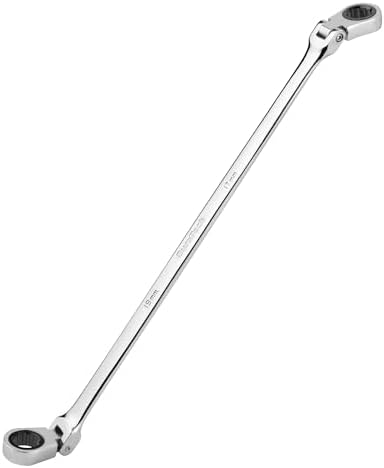 DURATECH Extra Long Flex-Head Ratcheting Wrench Set, Metric, CR-V Steel