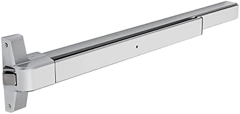 Dynasty Hardware Push Bar Panic Exit Device for Emergency Exit Doors, Aluminum Finish Commercial Panic Bar Door Handle, Push Bar for Exit Door