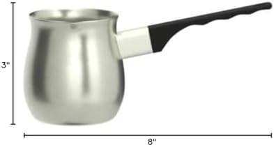 Update International Turkish Pitcher for Coffee, Espresso Decanter, 18/8 Gauge Stainless Steel, 12 Oz. (Ounce) Barista