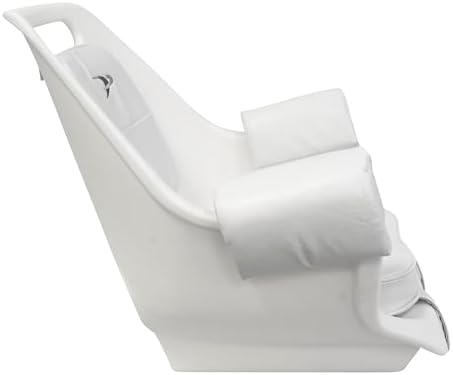 Wise 8WD007-3-710 Offshore Series Deluxe Pilot Chair Cushions with Armrests - White | Roto-molded marine plastic frame, 28 oz vinyl