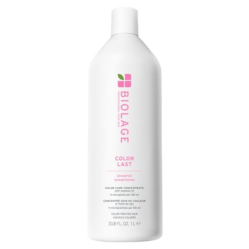 Biolage Color Last Shampoo – For Color-Treated Hair | Soybean oil, stearic acid, vegan, paraben-free, mineral oil-free, cleanses, hydrates