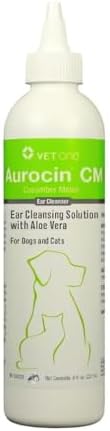 Vet One Aurocin cm Ear Cleanser (Cucumber Melon) with Aloe 8oz