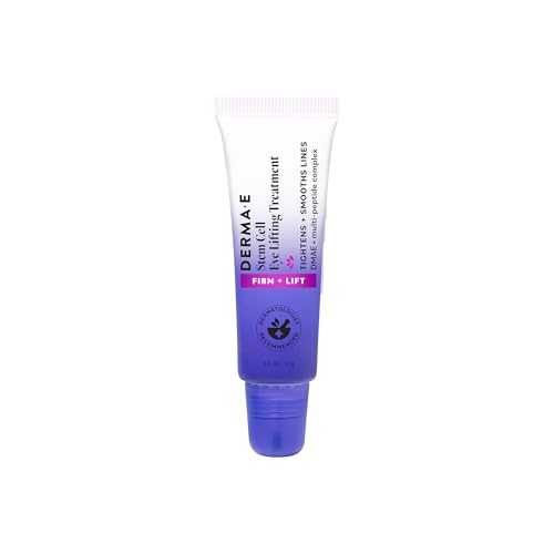Derma E Stem Cell Lifting Eye Treatment – Multi Action Firming and Tightening Under Eye and Upper Eyelid Cream - Hydrating and Revitalizing