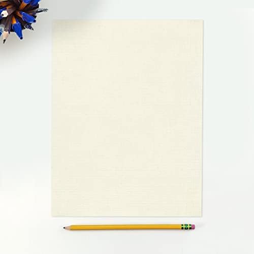 LUXPaper 8.5" x 11" Linen Paper | Letter Size | White Linen | 24lb. Paper Weight (60lb. Text) | 50 Qty