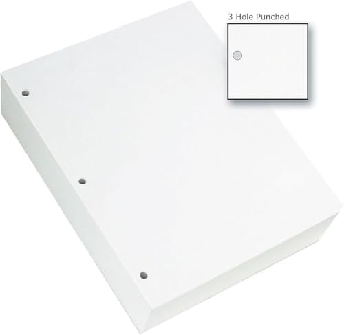 Staples 8.5" x 11" 3-Hole Punched Copy Paper, 20 lbs., 92 Brightness, 500/Ream
