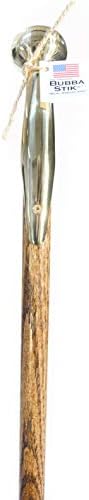 Walking Cane Texas Style Walking Stick Made of Mahogany Stained Tennessee Hardwood and Topped with a Brass Hame Handle from a Real Horse Collar Harness. Made in Texas by Real Texans.