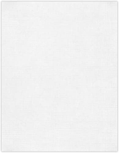 LUXPaper 8.5" x 11" Linen Paper | Letter Size | White Linen | 24lb. Paper Weight (60lb. Text) | 50 Qty