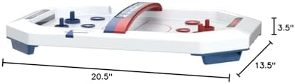 Game Zone Electronic Table-Top Air Hockey - Fast-Paced Sports Fun in an Easily Portable Battery-Operated Rink for Ages 5 and Up