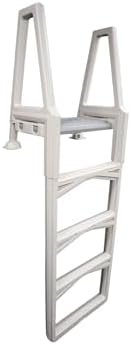 Confer Plastics 635-52X Sturdy Above Ground in-Pool Swimming Pool Ladder for Decks Adjustable from 46"-56"