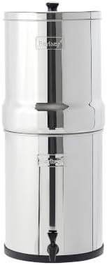 Big Berkey Gravity-Fed Stainless Steel Countertop Water Filter System 2.25 Gallon with 2 Authentic Black Berkey Elements BB9-2 Filters
