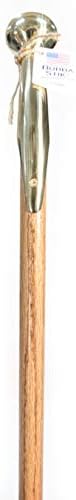 Walking Cane Texas Style Walking Stick Made of Mahogany Stained Tennessee Hardwood and Topped with a Brass Hame Handle from a Real Horse Collar Harness. Made in Texas by Real Texans.