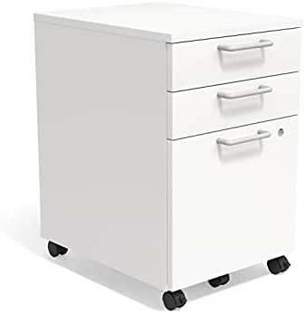 Union & Scale Staples Essentials 3-Drawer Vertical File Cabinet, Letter & Legal Size Documents, Lockable & Mobile, 21.3" D x 15.6" W x 24.3" H, Natural