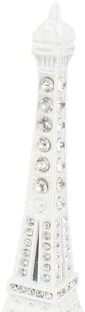 uxcell Plastic Mini Eiffel Tower Figurine Statue Model Desk Decor 13cm White