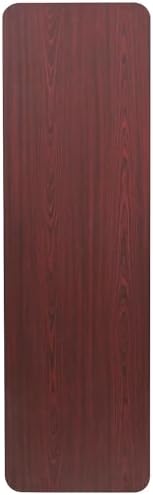 Flash Furniture 5 ft Laminate Folding Training Table, Mahogany | Durable Construction, Commercial Use