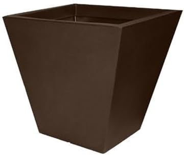 Tusco CT22BK Cosmo Square Planter, Black, 22-Inch
