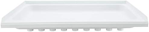 RecPro RV Shower Pan | 36" x 24" x 5" Right Drain in White | RV Shower Base | Camper Shower Pan