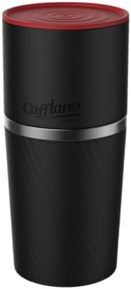 Cafflano Klassic : All-in-1, Drip Kettle+Grinder+Permanent Stainless Filter Dripper+Double-wall Tumbler, Pourover, Coffee Maker for Camping & Travel