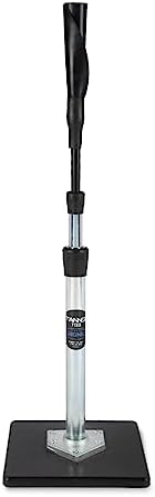 Tanner Tee The Original Batting Tee – Adjustable Pro Hitting Tee for Baseball & Softball, Steel Shaft, Composite Base, Hand-Rolled Rubber Top
