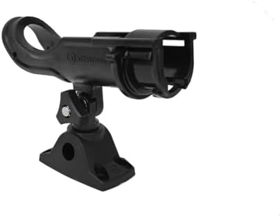 Attwood 5009-4 Heavy-Duty Adjustable Rod Holder with Combo Mount, Black Finish