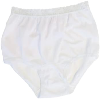 Carole Women's Nylon Lace Trim Panties Full Cut Briefs - Pack of 3