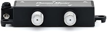 Channel Master Splitter 2 | 2-Way Splitter Distributes Digital HDTV Antenna Signal to 2 TVs, One Input and Two Outputs, Power Passing for Preamplifiers and Boosters, Low-Loss Design, Indoor/Outdoor