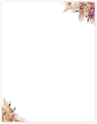 Great Papers! Lush Greenery Letterhead / 80 Floral Sheets 8.5" x 11" Beautiful Watercolor Botanical All Occasion Letter Paper