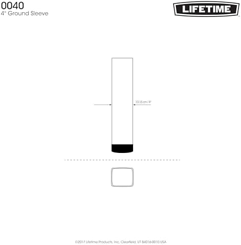 Lifetime 0040 In-Ground Black Steel Basketball Accessory for 4-inch Square Poles