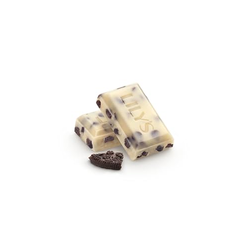 LILY'S Cookies and Creme White Chocolate Style No Sugar Added, Sweets Bar, 2.8 Oz