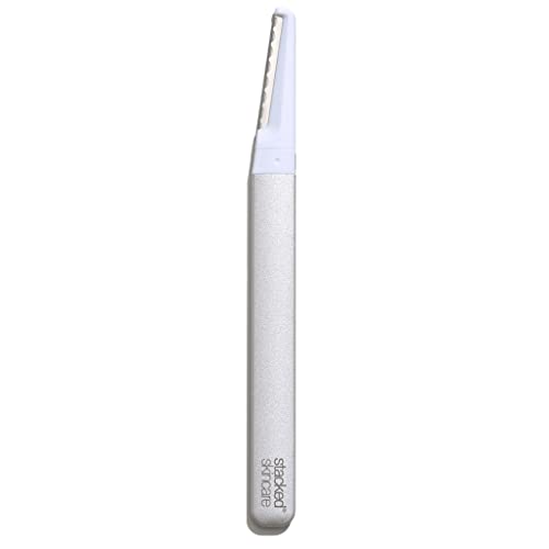 Professional-Grade Dermaplaning Tool – Precision Exfoliation, Removes Peach Fuzz & Dead Skin, Aluminum Handle, Refillable Blades