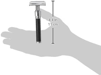 Parker 92R Graphite Gray Butterfly Double Edge Safety Razor, Long Handle | Twist-To-Open Loading And Substantial Weight Provide Secure Control