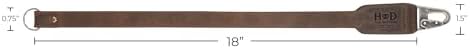 Hide & Drink, Keychain Lanyard, Badge Holder, Clip to Attach to House, Car, and Apartment Keys, Full Grain Leather, Handmade