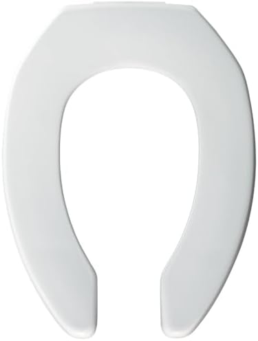 BEMIS 2L2155T 000 Medic-Aid 2" Lift Raised Open Front Plastic Toilet Seat, ELONGATED, Long Lasting Solid Plastic, White