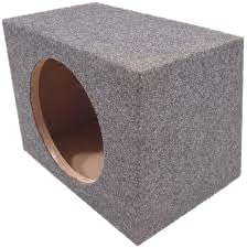 15" Sealed Subwoofer Box Rear Angle Single 15 Sub Enclosure 5/8" MDF - ASC | Empty 15 inch woofer cutout, air-tight bass loading