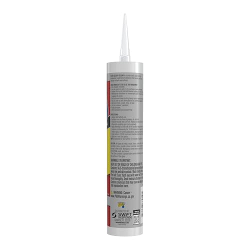 Flex Glue, Super Strong, Rubberized Waterproof Adhesive, Works Underwater, Use on Pools, Showers, Outdoors, Concrete, Brick, Pavers, UV Resistant