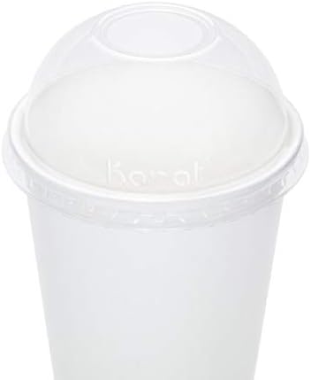 Karat C-KCDL90 90mm PET Dome Lid, Fits 12 oz - 22 oz Paper Cold Cups (Pack of 1000)