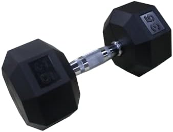 Ader Octagon Deluxe Professional Rubber Dumbbell Contoured Handle, Sold As 1 Piece (2 Lbs-120 Lbs)