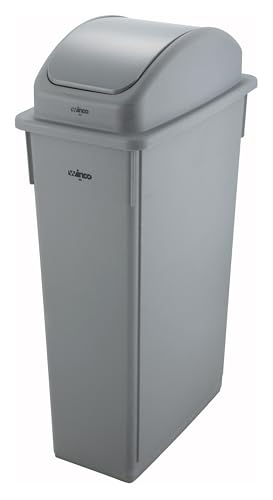 Winco Slender Trash Can, 23-Gallon, Brown | Great for Kitchens, Dining Areas and Back-of-house Cleanup