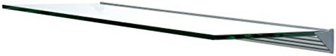 LTL Home Products GL9020CLKIT Wallscapes Glacier Floating Glass Wall Shelf Kit, 8" x 36", Clear Glass