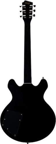 Stagg 6 String Hollow-Body Electric Guitar, Right, Full (SVY 533 BK),Black