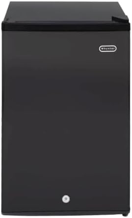 Whynter Upright Freezer 2.1 Cu Ft Lock, Mini Freezer, Stainless CUF-210SS | Adjustable Thermostat and Security Lock, Energy Star Rated, Reversible Door, Adds Compact Frozen Storage at Home