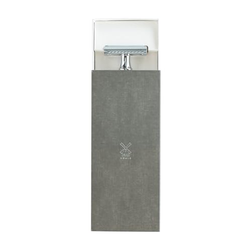 MÜHLE R89 Grande Double Edge Safety Razor for Men, Chrome, Closed Comb Head | Durable lustrous construction