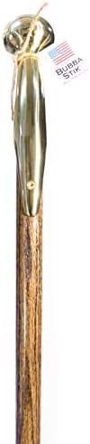 Walking Cane Texas Style Walking Stick Made of Mahogany Stained Tennessee Hardwood and Topped with a Brass Hame Handle from a Real Horse Collar Harness. Made in Texas by Real Texans.
