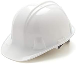 Pyramex SL Series Cap Style Hard Hat with 4 Point Ratchet - Durable HDPE Shell for Reliable Impact Protection, Rain Trough, Low Profile Design, Lightweight Comfort for All Head Sizes
